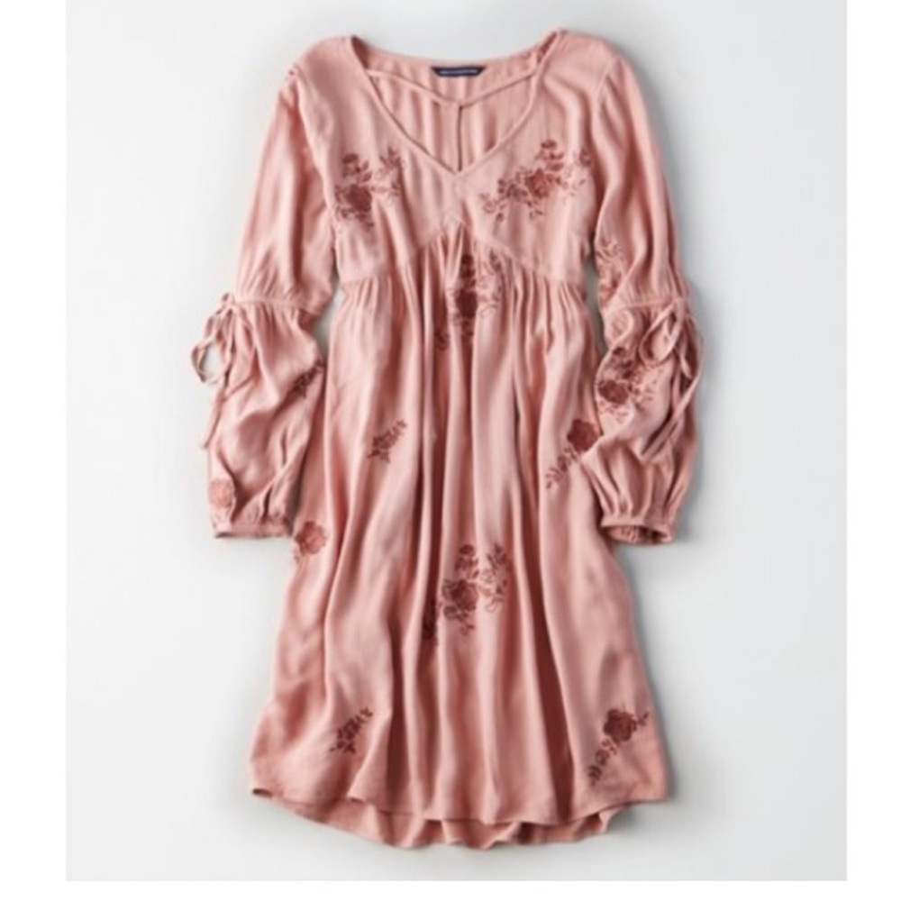 AMERICAN EAGLE | Dusty Rose Floral Boho dress | Sz Small